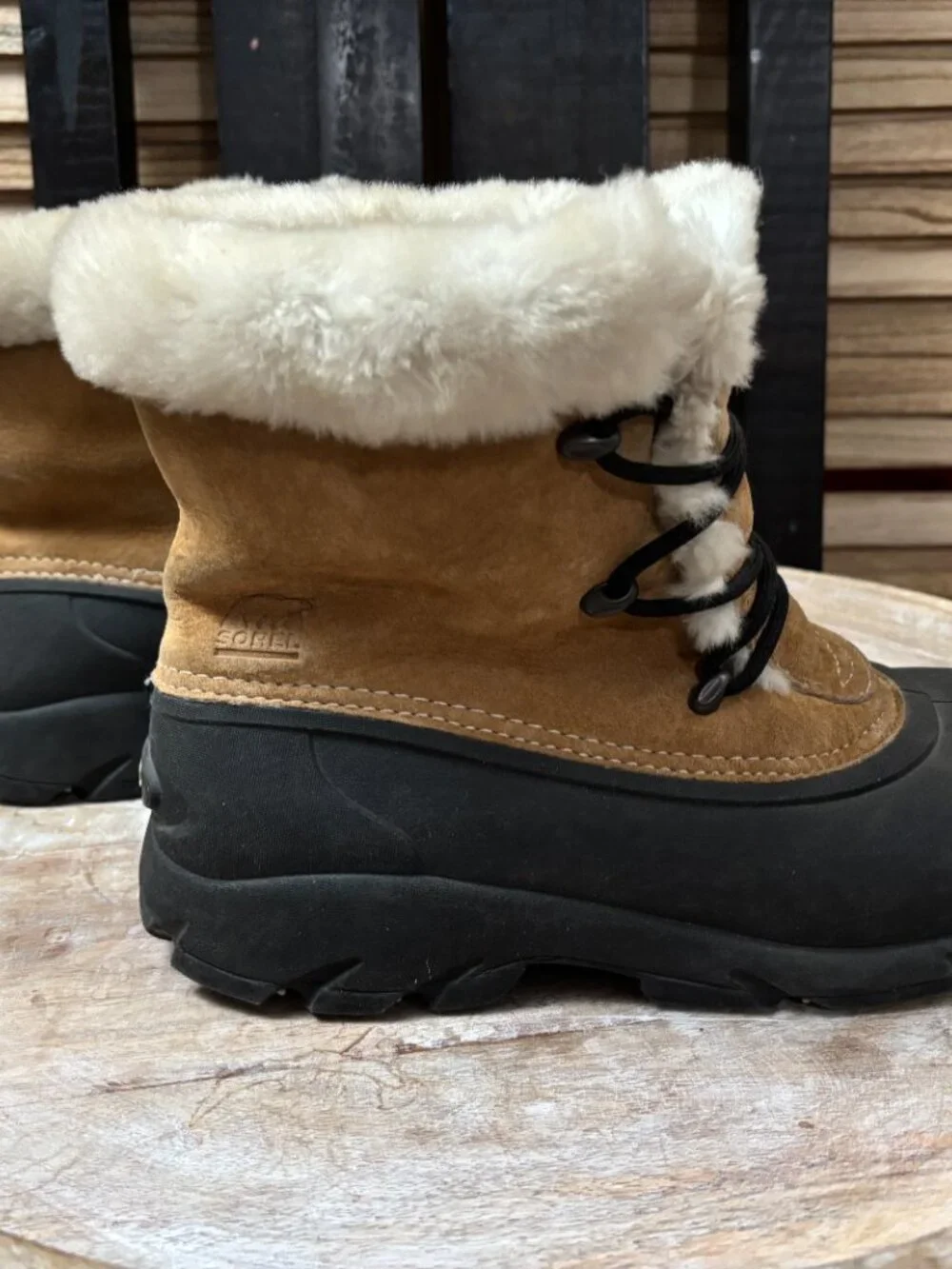 Sorel Snow Angel Lace Tan Waterproof Winter Boots 11